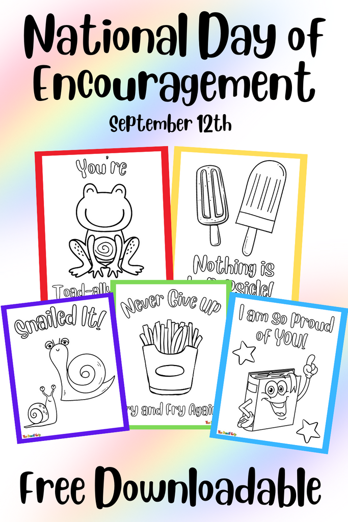 National Day of Encouragement- Free Downloadable Coloring Cards
