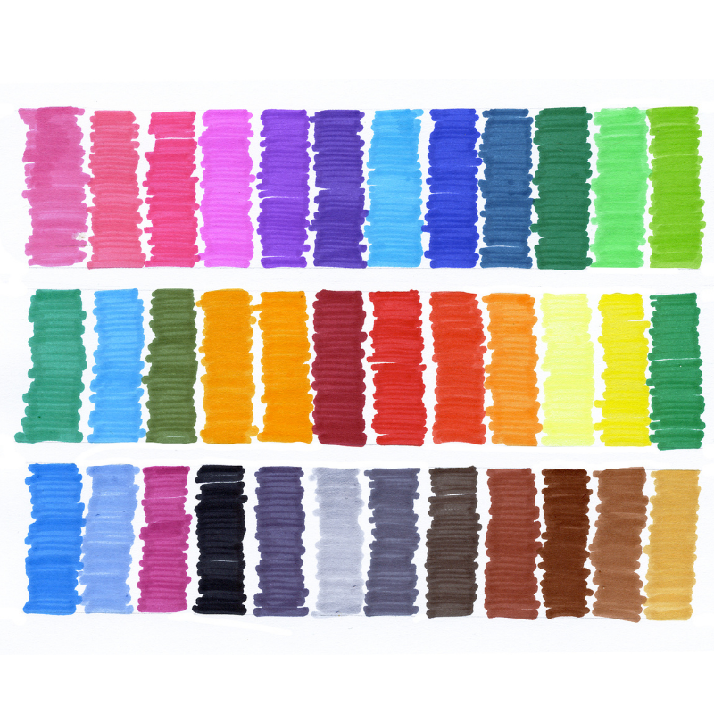 36 drawing colors with magic stix markers