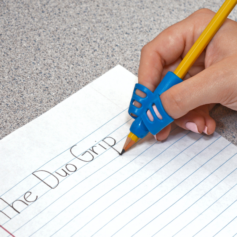 the duo grip on pencil writing
