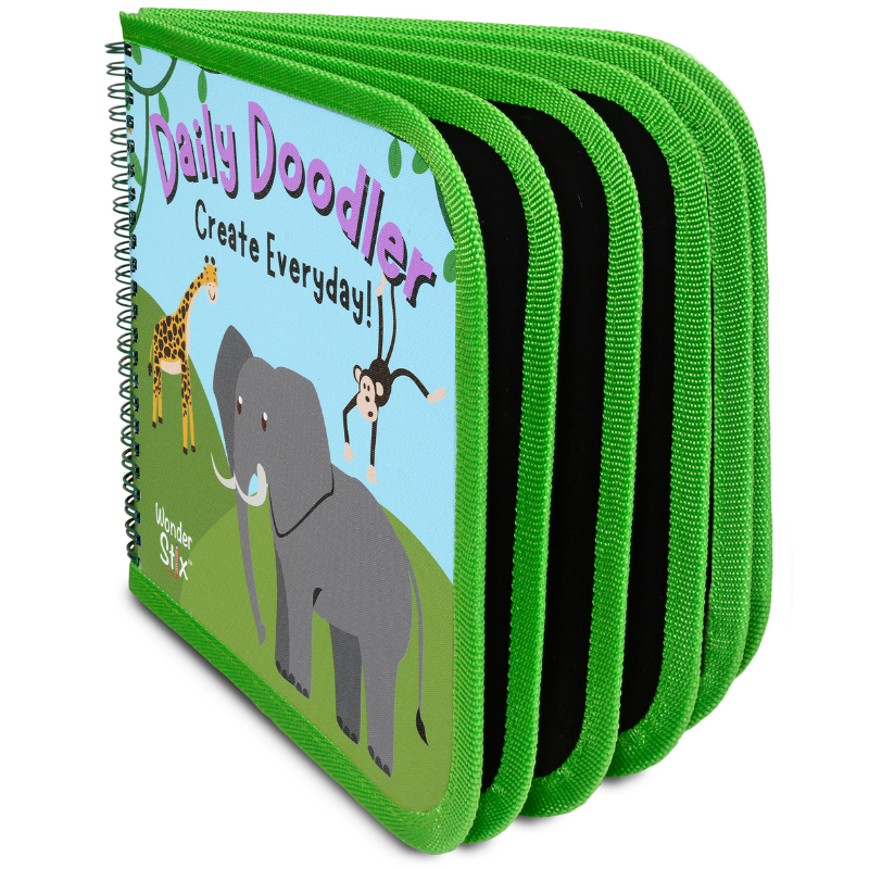 wild animals daily doodler reusable activity book