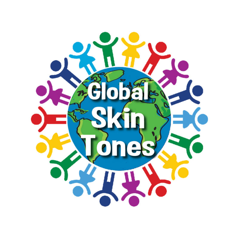14 global skin tones globe icon