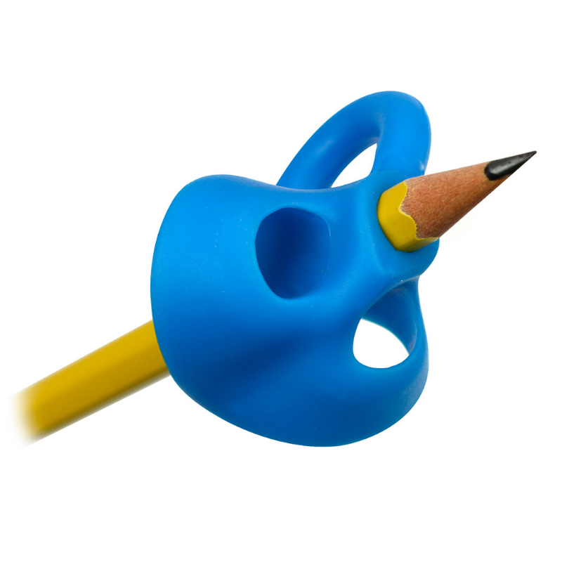 blue ring grip on pencil