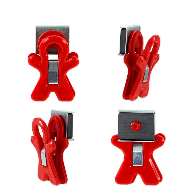 red magnet man magnetic clip from all angles