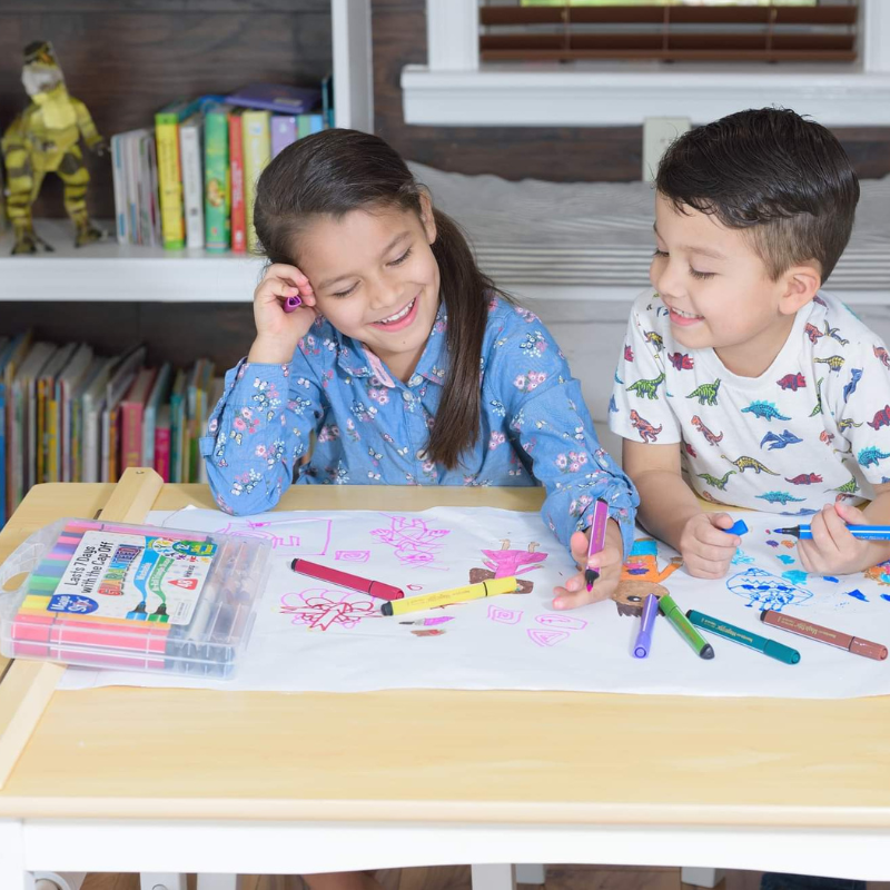 children coloring with magic stix markers