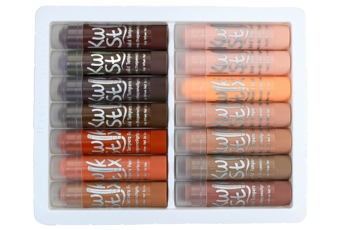 Kwik Stix Global Skin Tone Tempera Paint Sticks - Set of 14, Arts & Crafts