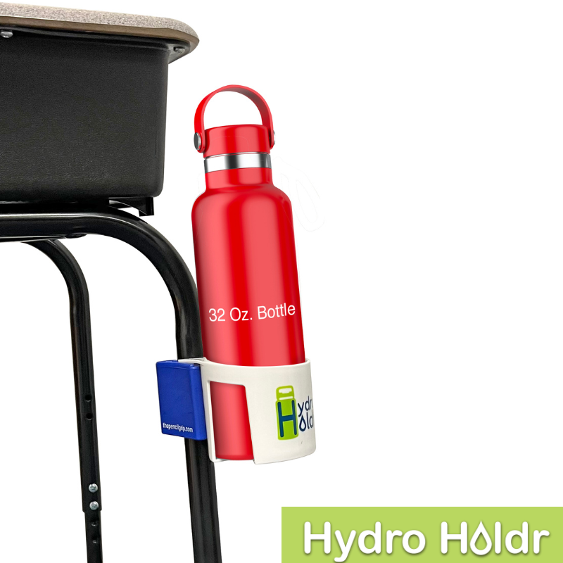 hydro holdr on school desk leg