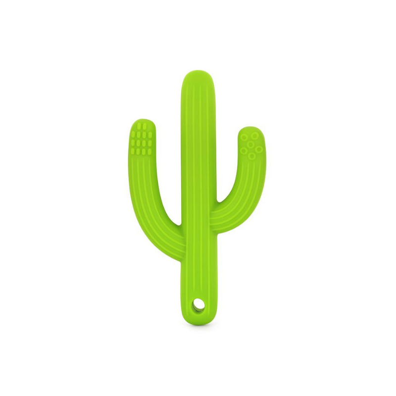 green silicone cactus toothbrush