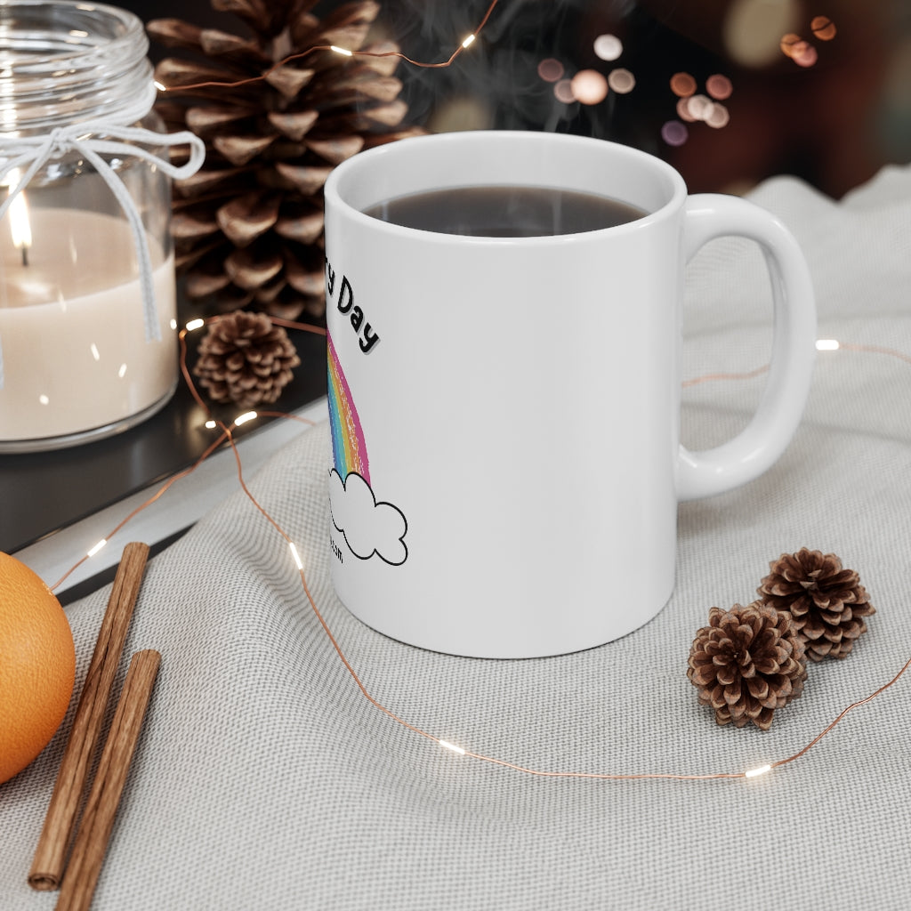 create everyday coffee mug filled with coffee on table