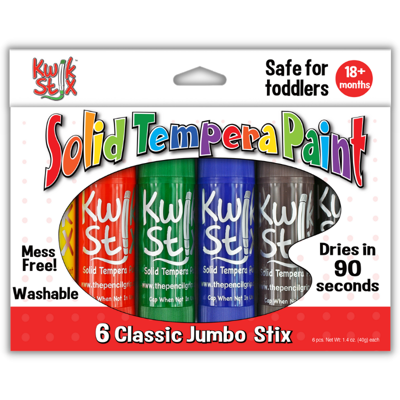 classic jumbo solid tempera paint sticks perfect for kids