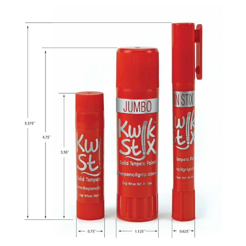 Kwik Stix Solid Tempera Paint Sticks, Set of 6 neon Colors