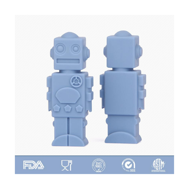 robot silicone chewable pencil topper