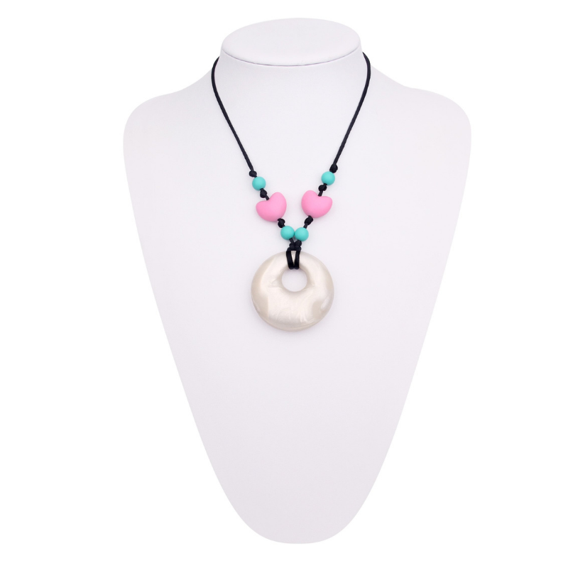 Silicone Heart Style Teething Necklace