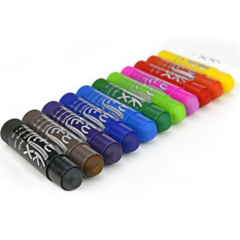 Tempera Paint Sticks, 12 Colors Solid Tempera Paint for Kids, Super